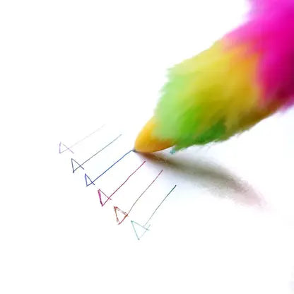 HK Toys Rainbow Fur Pen For Girls (Pack of 12)
