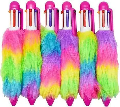 HK Toys Rainbow Fur Pen For Girls (Pack of 12)