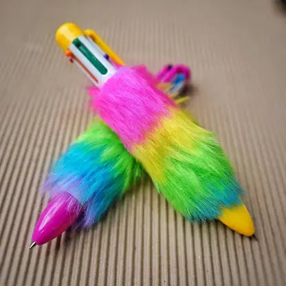 HK Toys Rainbow Fur Pen For Girls (Pack of 12)