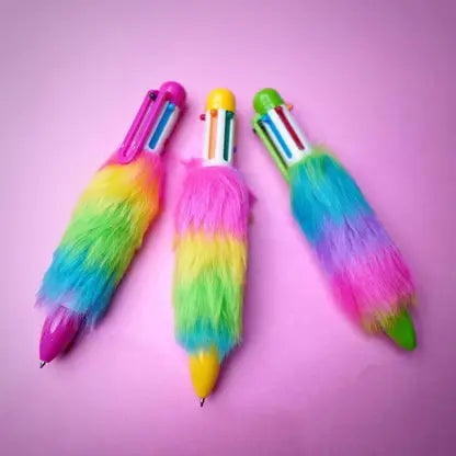 HK Toys Rainbow Fur Pen For Girls (Pack of 12)