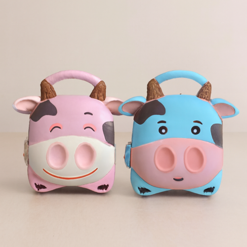Cow Piggy Bank Unbreakable Animal Coin Box