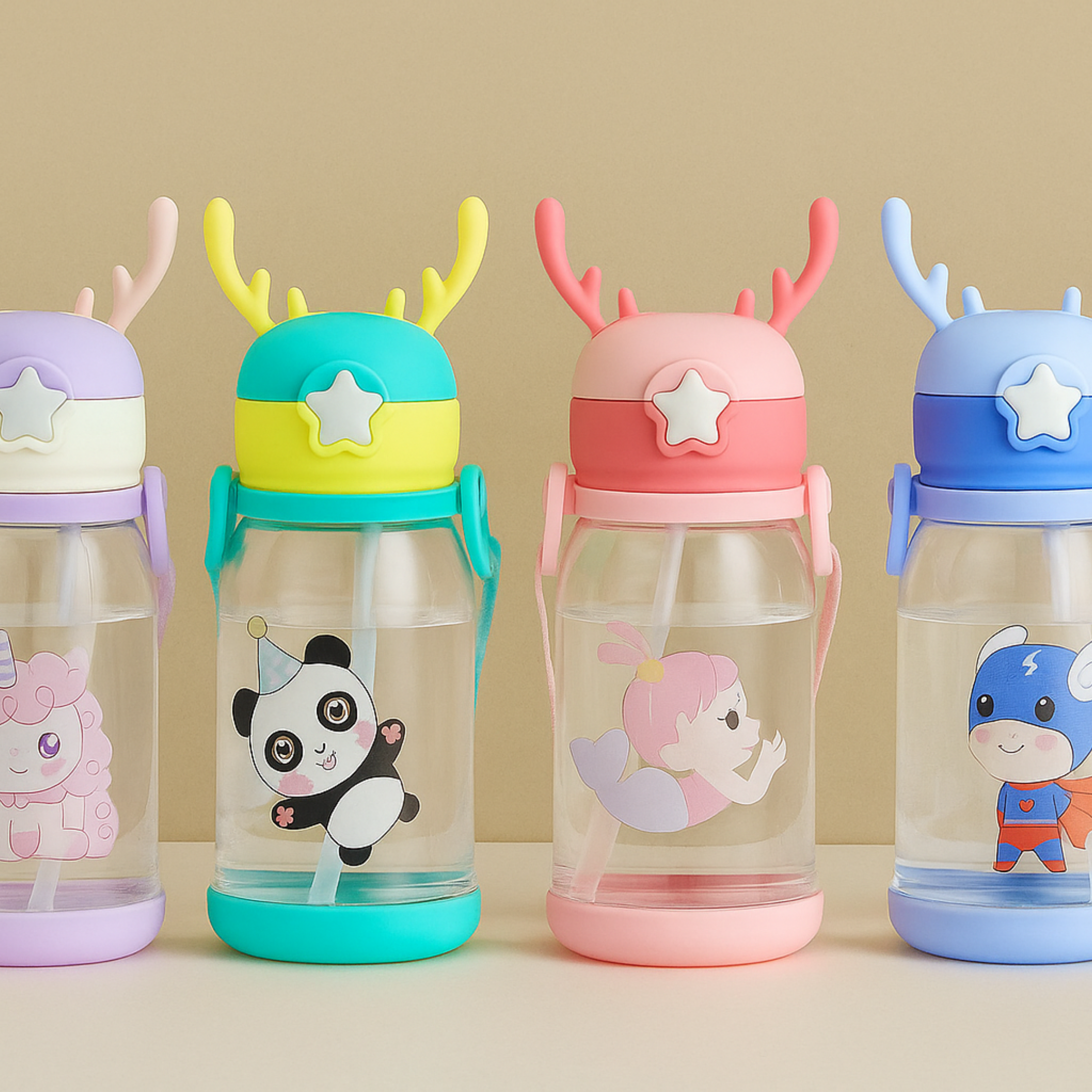 Water Bottle with Pop-Up Spout Cover