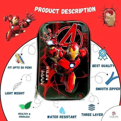 Tiny Tales 3D Cover Eva Iron Man Theme Pencil Case Avenger
