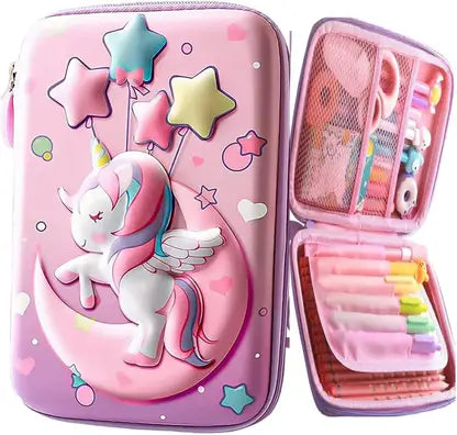 Akvanar pencil pouch unicorn Art EVA Pencil Box