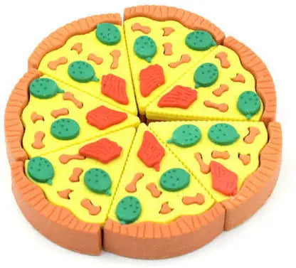 DeoDap 3D Pizza Slices Kids Favourite Food Eraser