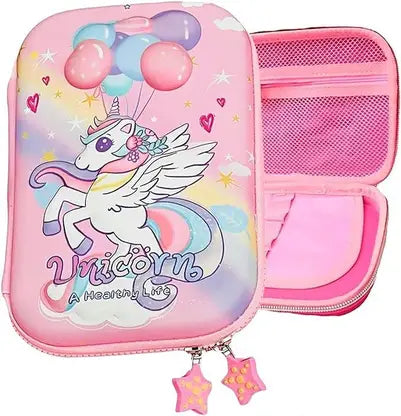 Toxen Rainbow Balloon Unicorn Embossed Pencil Box
