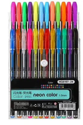 Kivya 24 Pc Gel Pens set Color gel pens