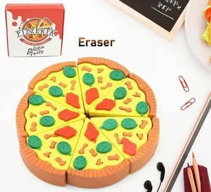 Msgh Pizza Shaped eraser for Kids,