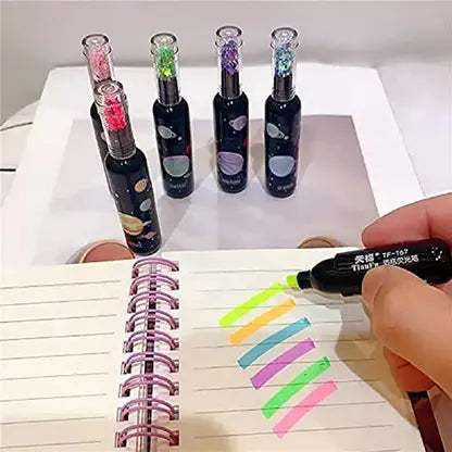 fixer Cute Space Theme Bottle Shaped Markers