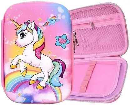 Sannu Unicorn Pencil Case Hardtop EVA Pouch Organizer for Girls