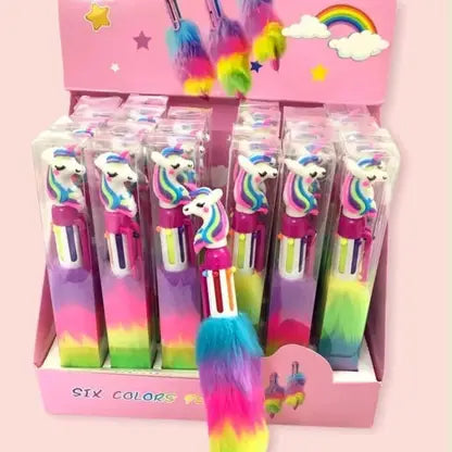Happi Tokens 6 in 1 Colors Unicorn Feather Pen