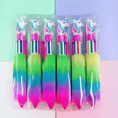 Happi Tokens 6 in 1 Colors Unicorn Feather Pen